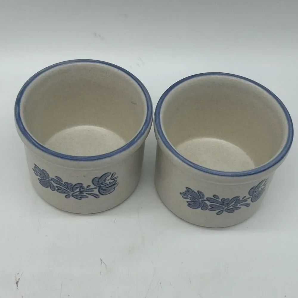 Pfaltzgraff Yorktowne Stoneware Custard Dessert Ramekins Dipper Crocks 920 USA